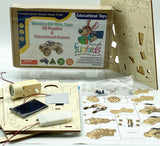 Model car 3D Ply Wood puzzle- Build and Paint your own 4 x 4 Truck Car craft kit with MOTOR (solar or battery) - Top-Down View