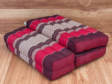 Mothers day gift Meditation Cushion Set RED Medium Size-RED3-Fold Zafu - Top-Down View