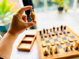 Mothers day gift Wooden Makruk traditional Thai Chess Set - 45-Degree Angle