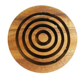 Marble run brain teaser puzzle, wood, handmade 3D puzzle-get all 3 marbles together - 45-Degree Angle