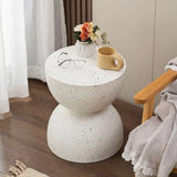 Nordic Hourglass Imitation Terrazzo Small Side Table Ins Coffee Table Coffee Table Creative Round Small Side Table - 45-Degree Angle