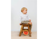 Kids furniture Wooden Stool Puppy Dog Chair Toddlers Step Sitting - Top-Down View