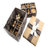 12 Puzzle Brain teaser interlocking wooden Puzzle set in a Deluxe Gift Box -for kids or adults - Side View