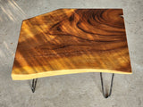 Raintree Wood Live Edge Coffee Table-40-50 cm - Rear View