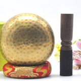 Singing bowl Nepalese Tibetan genuine 592g bowl 12 cm size includes genuine wand - Front View