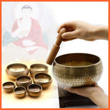 Singing bowl Nepalese Tibetan genuine 592g bowl 12 cm size includes genuine wand - Rear View