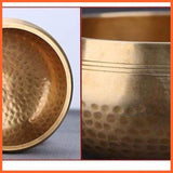 Singing bowl Nepalese Tibetan genuine 592g bowl 12 cm size includes genuine wand - Close-Up Angle