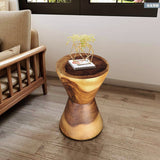 Hourglass Side Table or Stool bedside side drinks table - Front View