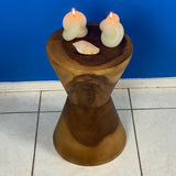 Hourglass Side Table or Stool bedside side drinks table - Rear View