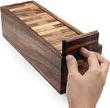 Stacking blocks wood balance game handmade stacking Fun Board Games Kids Ages 4 to Adults - Front View