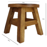 Children's Wooden Stool Blue Baby ELEPHANT Themed Chair Toddlers Step sitting Stool - Top-Down View
