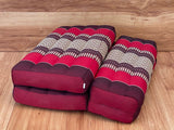 3-Fold Zafu Meditation Cushion Medium Size-RED - Side View