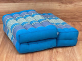 3-Fold Zafu Meditation Cushion Set Blue Medium Size - 45-Degree Angle