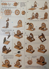 3D Wooden Marble Run Puzzle Craft Toy, Gift for Adults & Teen Boys Girls, Age 14+, DIY Model Building Kits - Waterwheel Coaster - Close-Up Angle