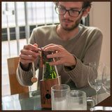 Wine Stopper Lock Puzzle - Party Puzzle- cant drink it until you crack the lock-party fun - Front View