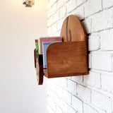 Wooden Wall Mounted Book Shelf Bear theme for children's room - Front View