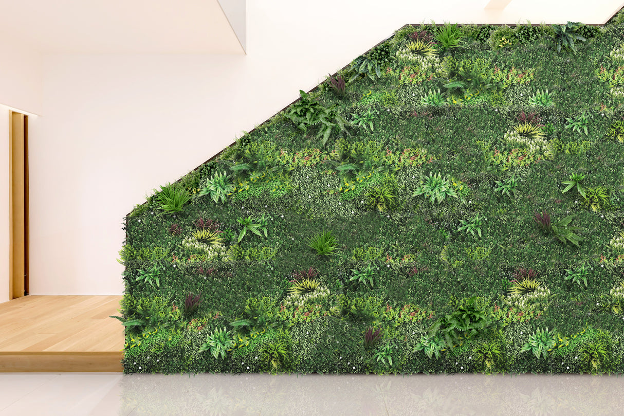 YES4HOMES 1 SQM Artificial Plant Wall D?cor Grass Panels Vertical Garden Tile Fence 1X1M Green