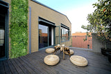 YES4HOMES 1 SQM Artificial Plant Wall Grass Panels Vertical Garden Foliage Tile Fence 1X1M Green - 45-Degree Angle