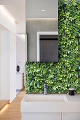 YES4HOMES 1 SQM Artificial Plant Wall Grass Panels Vertical Garden Foliage Tile Fence 1X1M Green - Front View
