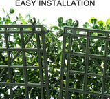 YES4HOMES 12 x Artificial Plant Wall Grass Panels Vertical Garden Tile Fence 50X50CM Green - Side View