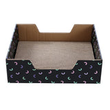 YES4PETS 2 x Kitten Cat Scratch Pad Corrugated Card Board Toy Play Best Scratcher Mat - Front View