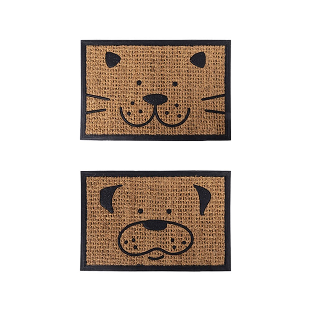 YES4HOMES 2 x Front Door Entryway Doormat Cursive Natural Coconut Coir Floor mat Outdoor