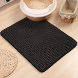 YES4PETS 2 X Double Layer Cat Litter Tray Trap Mat Catch Cat Litter House Box Pad Toilet Mat - Rear View
