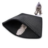 YES4PETS 2 X Double Layer Cat Litter Tray Trap Mat Catch Cat Litter House Box Pad Toilet Mat - Low Angle