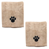 YES4PETS 2 x Pet Dog Cat Microfiber Towel Bath Beach Drying Dry Towels Blanket - Side View