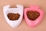 YES4PETS 2 x Medium Pet Plastic Rabbit Dog Feeding Bowls Cat Rabbit Guinea Pig Feeder - Front View