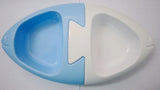 YES4PETS 2 x Medium Pet Plastic Rabbit Dog Feeding Bowls Cat Rabbit Guinea Pig Feeder - Top-Down View
