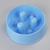 YES4PETS 2 x Medium Pet Anti Gulp Feeder Bowl Dog Cat Puppy slow food Interactive Dish - Side View