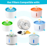 YES4PETS 8 x Pet Dog Cat Fountain Filter Replacement Activated Carbon Ion Exchange Resin Triple Filtration System Automatic Water Dispenser Compatible - Front View