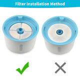 YES4PETS 8 x Pet Dog Cat Fountain Filter Replacement Activated Carbon Ion Exchange Resin Triple Filtration System Automatic Water Dispenser Compatible - 45-Degree Angle