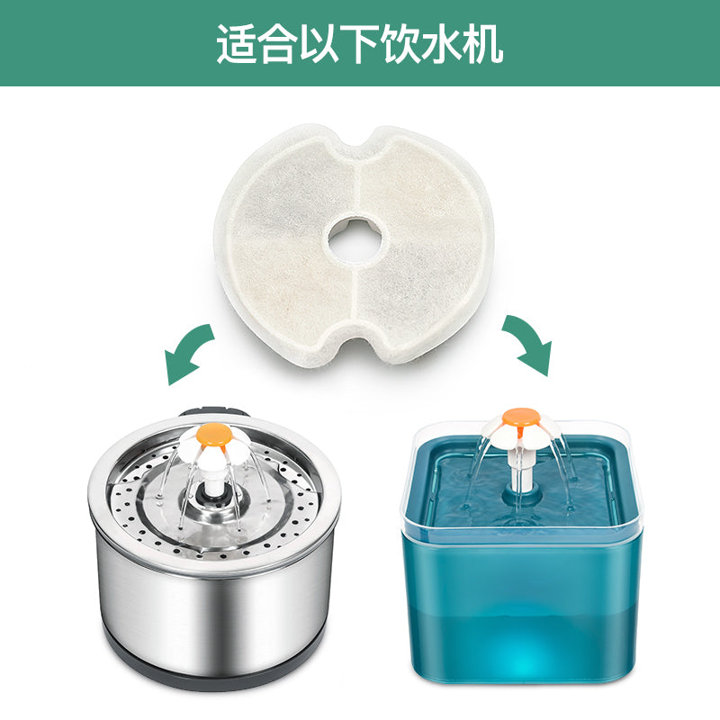 YES4PETS 8 x Pet Dog Cat Fountain Filter Replacement Activated Carbon Ion Exchange Resin Triple Filtration System Automatic Water Dispenser Compatible