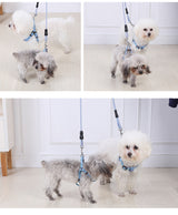 YES4PETS 2 X Medium Pet Dog Cat Puppy Kitten Rabbit Dog Harness Collar leash lead 3 Color - Top-Down View