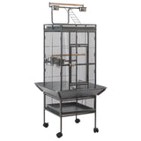 YES4PETS 153 cm Large Bird Budgie Cage Parrot Aviary With Metal Tray and Wheel