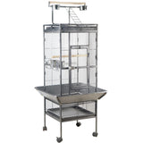 YES4PETS 153 cm Large Bird Budgie Cage Parrot Aviary With Metal Tray and  Wheel - Front View