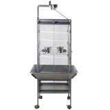 YES4PETS 153 cm Large Bird Budgie Cage Parrot Aviary With Metal Tray and  Wheel - Top-Down View