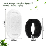 YES4PETS 8 x Pet Dog Cat Fountain Filter Replacement Activated Carbon Exchange Filtration System Automatic Water Dispenser Compatible - Close-Up Angle