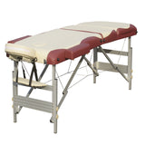 YES4HOMES 3 Fold Portable Aluminium Massage Table Massage Bed Beauty Therapy - Front View