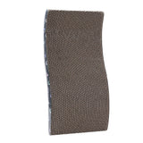 3 x Kitten Cat Scratch Pad Corrugated Card Board Toy Play Best Scratcher Mat - Front View
