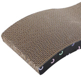3 x Kitten Cat Scratch Pad Corrugated Card Board Toy Play Best Scratcher Mat - Top-Down View