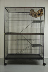 YES4PETS 3 X Platforms & 3 X Ladders For 140 cm Ferret Parrot Cat Bird Cage - Side View