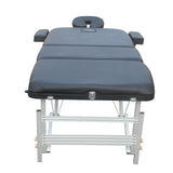 YES4HOMES 3 Fold Portable Aluminium Massage Table Massage Bed Beauty Therapy Black - Side View