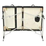 YES4HOMES Black 3 Fold Portable Aluminium Massage Table Massage Bed Beauty Therapy - Rear View