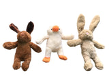 YES4PETS 3 x Pet Puppy Dog Toy Play Animal Plush Toy Soft Squeaky 25 cm Toy - Top-Down View