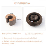 YES4PETS 4 x Small Magic Organ Cat Kitten Scratching Board Toy Play Best Scratcher - Side View