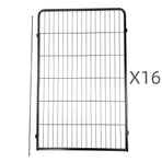 YES4PETS 16 Panel 120 cm Heavy Duty Pet Dog Cat Rabbit Exercise Extension Playpen Puppy Rabbit Fence