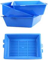 YES4PETS Lift and Sift Self Cleaning Kitty Litter Trays Cat Litter Tray Toilet Sifting Slotted Trays - 45-Degree Angle